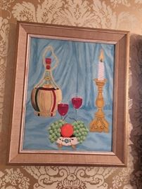 FRAMED OIL PAINTING BY HOMEOWNER