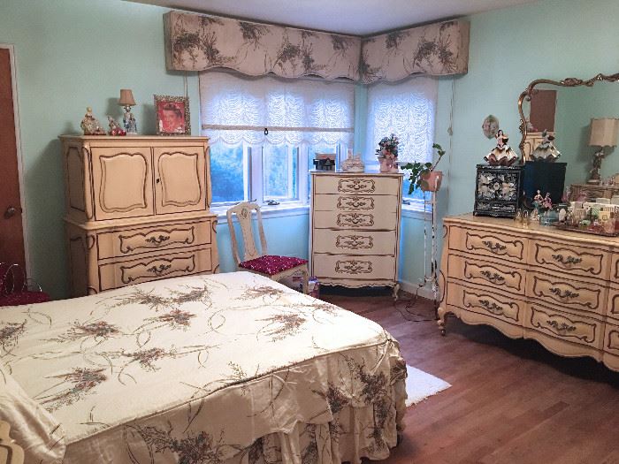 PAIR OF BEDROOM SETS, ONE FULL SIZE, ONE "TEEN" SIZE