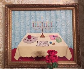 FRAMED OIL PAINTING BY HOME OWNER