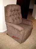 Tufted upholstered recliner