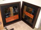 Set of two abstract wall art.