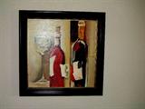 Contemporary wine wall art.