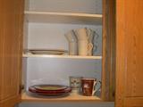 Dishes and coffee mugs.