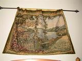 Beautiful tapestry wall hanging with rod included.