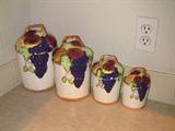 Four piece ceramic canister set.
