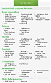 RV specs