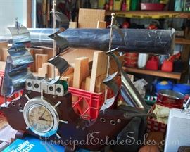 retro steampunk ship clock