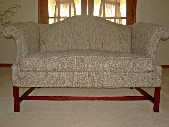1 cushion Camelback love seat