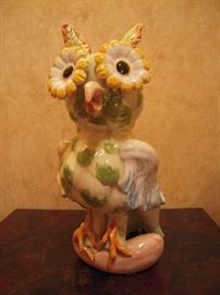 Whimsical ceramic owl. 