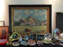 Original Oil Painting by Slovak Artist Jozef HOLOUBEK. Circa 1930 (33.25"X44" ).