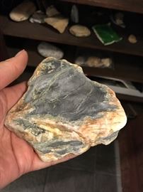 Interesting rocks collected by clients - this one is from New Zealand