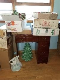 More Christmas. Wood desk