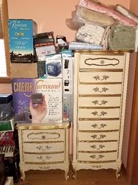 White provincial matching dresser and nighstand