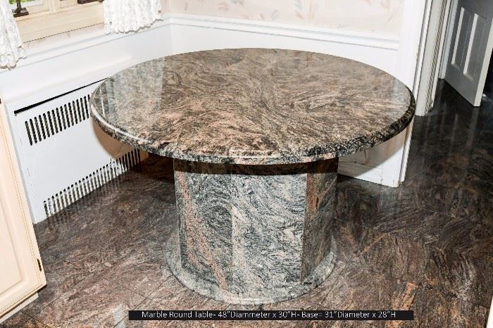 Circular Marble Kitchenette Table