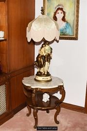 Living Room End Table with Lamp
