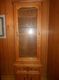 Solid oak gun cabinet