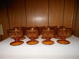 Set of 8 Indiana glass