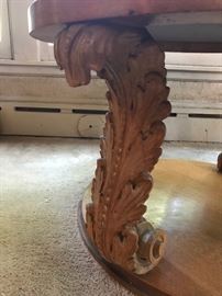 Vintage Hollywood Regency rose mirror coffee table