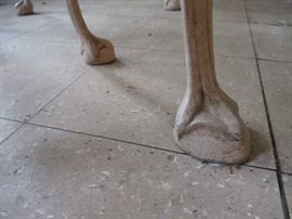 Vintage 66" x 32" cast metal patio set attributed to Molla