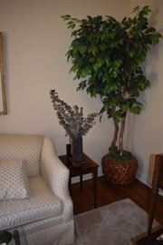 Beautiful Faux Plant, Plant Stand and Faux Eucalyptus Leaves