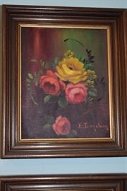 Gorgeous Still Life Oil Paintings of Flowers by E. Donelson ( Ella Donelson ) an extremely talented local artist who died at the age of 90 in 1962. She was a portrait painter as well as a gifted painter of China. Her portraits are difficult to find and yet there are a number of them here.