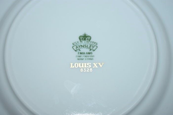 Gorgeous Ainsley China - Louis XV 8328 - 12 Dinner Plates, 12 Salad Plates, 10 Bread Plates, 12 Cups, 12 Saucers - 58 pcs.