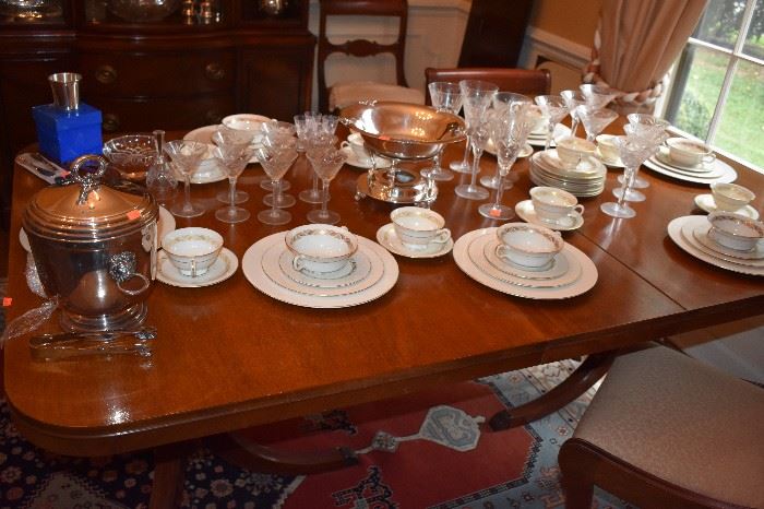 Beautiful China Service for 8, Crystal Stemware and more!