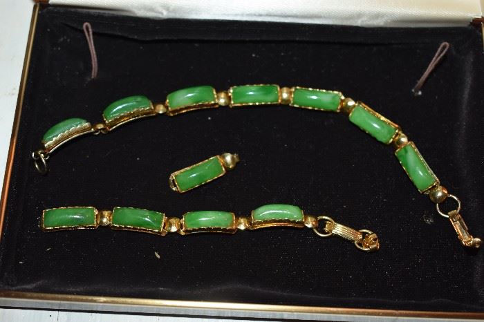Esquisite Jadite and Gold-plated Bracelet or Necklace Beautiful!