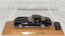 1963 Chevrolet Corvette Sting Ray Coupe on Oak Base Display Case