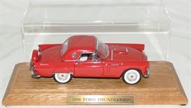 1956 Ford Thunderbird on Oak Base Display Case