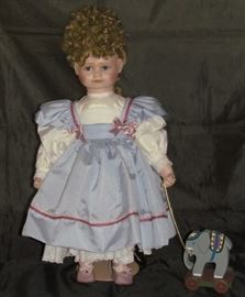 Hamilton Collection 1992 "Katherine" by Carrie Walser Derek Porcelain Doll #2500B