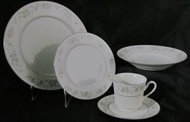Sango Majesty Collection "Cannes" China,  5 Piece Place Setting Service for 8:  Dinner Plate, Salad Plate, Rimmed Soup and Cup & Saucer