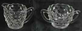 "American" Fostoria Open Sugar and Creamer