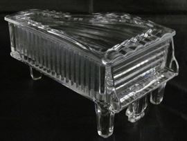 Crystal Ribbed Piano Trinket Box
