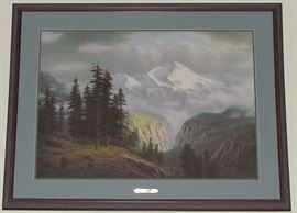 "High Country" by Mark Pettit Signed and Numbered (468/1000) Print.  Framed and Matted (35.5" x 27.5")