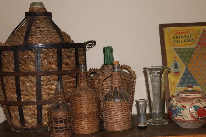 Antique French Demijohn Collection