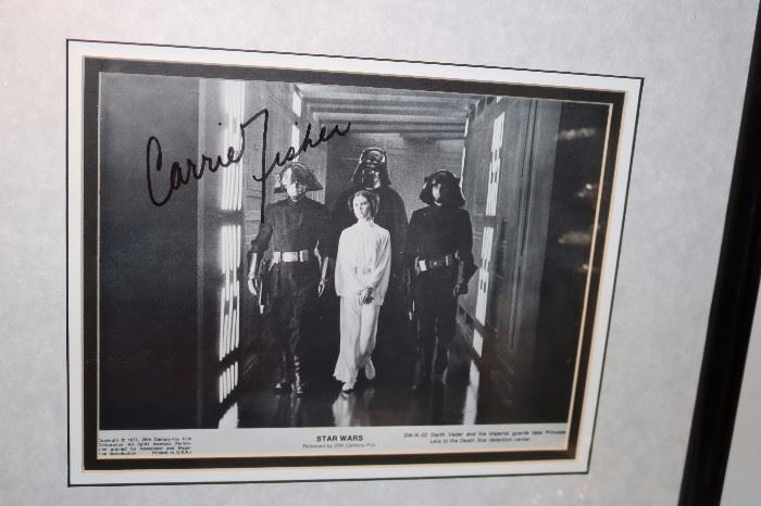Star Wars Photo Signed by Carrie Fisher