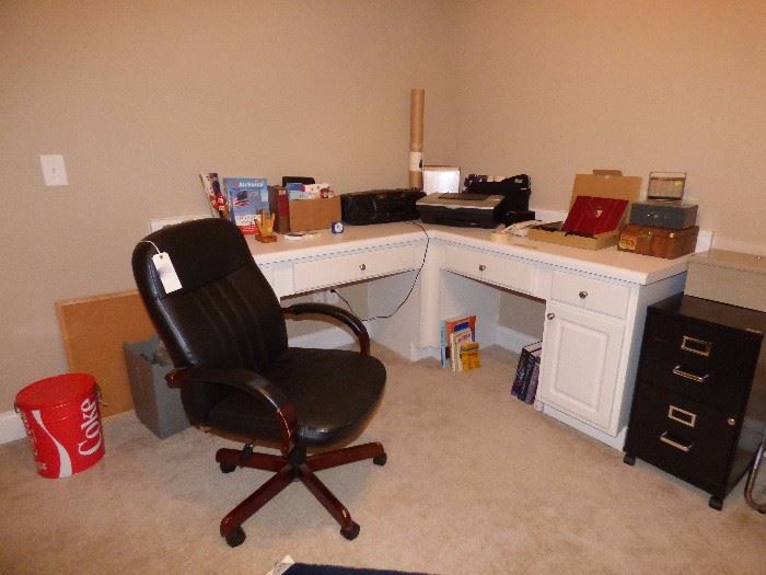 Office Suppies, rolling desk chir, file cabinets, etc