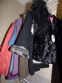 Winter jackets, vests, etc