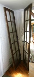 Vintage French doors beveled glass