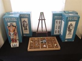 Collection of 6 Decanters, "Dancers of the Southwest"