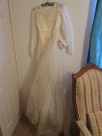 Vintage Hand-made Wedding Gown