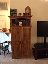 Living room wood cabinet media