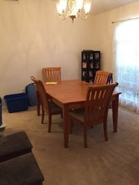 Dining table, chairs, china cabinet