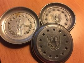 Pewter coasters