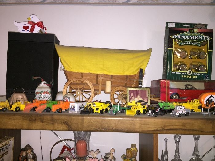 Little metal trucks, cars, tractors