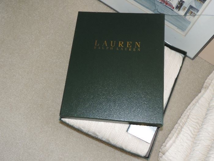 NEW and NEVER USED .. RALPH LAUREN WOVEN BLANKET...in the box !