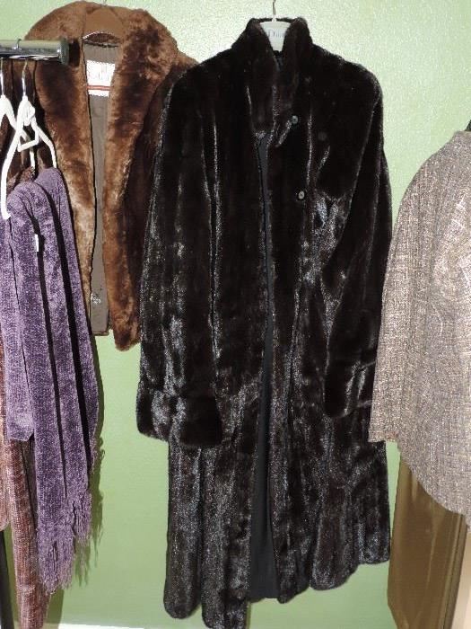 Full Length MINK Coat ... less that 1 1/2 years old...original cost was over 10K