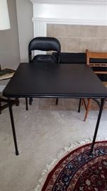 Folding card table with 4 chairs