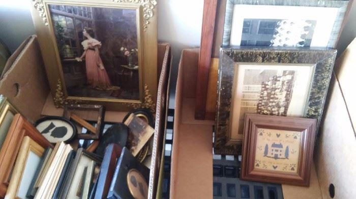 Vintage pictures and frames